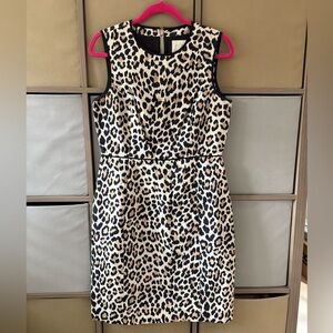 Kate Spade leopard print shift dress, size 10